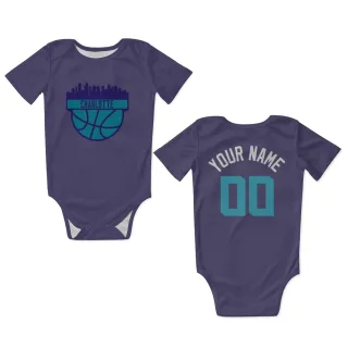 Charlotte Hornets Custom Purple   Newborn & Infant Bodysuit