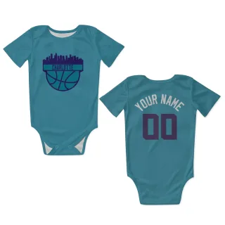 Charlotte Hornets Custom Purple  Teal  Newborn & Infant Bodysuit