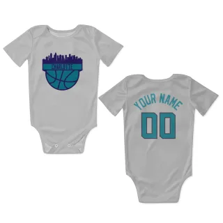 Charlotte Hornets Custom White   Newborn & Infant Bodysuit
