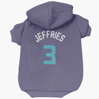 Charlotte Hornets DaQuan Jeffries Purple  Dog & Cat Pet Hoodie