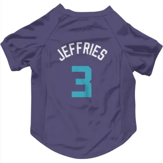 Charlotte Hornets DaQuan Jeffries Purple  Dog & Cat Pet Jersey