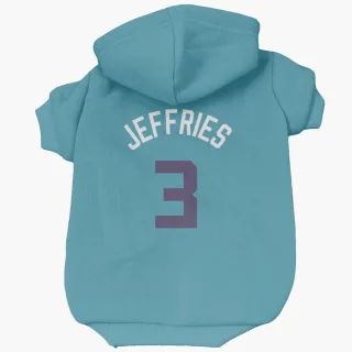 Charlotte Hornets DaQuan Jeffries Purple   Teal  Dog & Cat Pet Hoodie