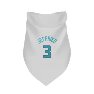 Charlotte Hornets DaQuan Jeffries White  Dog & Cat Pet Bandana