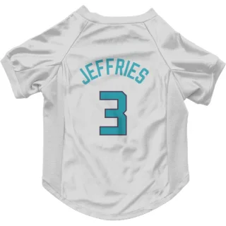 Charlotte Hornets DaQuan Jeffries White  Dog & Cat Pet Jersey