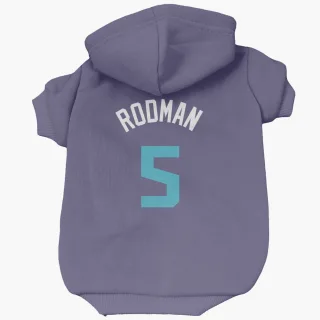 Charlotte Hornets DJ Rodman Purple  Dog & Cat Pet Hoodie