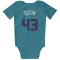 Charlotte Hornets Eric Dixon Purple   Teal  Newborn & Infant Bodysuit