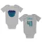 Charlotte Hornets Ibou Badji White  Newborn & Infant Bodysuit