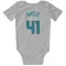 Charlotte Hornets Ibou Badji White  Newborn & Infant Bodysuit