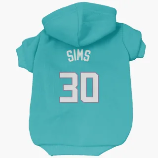 Charlotte Hornets Jaylen Sims Teal  Dog & Cat Pet Hoodie