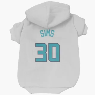 Charlotte Hornets Jaylen Sims White  Dog & Cat Pet Hoodie