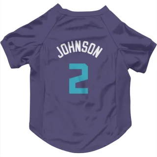 Charlotte Hornets Larry Johnson Purple  Dog & Cat Pet Jersey