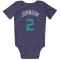 Charlotte Hornets Larry Johnson Purple  Newborn & Infant Bodysuit