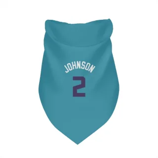 Charlotte Hornets Larry Johnson Purple   Teal  Dog & Cat Pet Bandana