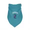 Charlotte Hornets Larry Johnson Purple   Teal  Dog & Cat Pet Bandana
