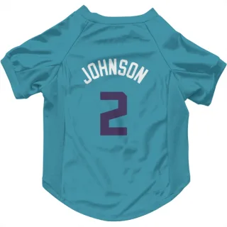 Charlotte Hornets Larry Johnson Purple   Teal  Dog & Cat Pet Jersey