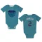 Charlotte Hornets Larry Johnson Purple   Teal  Newborn & Infant Bodysuit