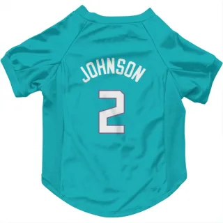 Charlotte Hornets Larry Johnson Teal  Dog & Cat Pet Jersey
