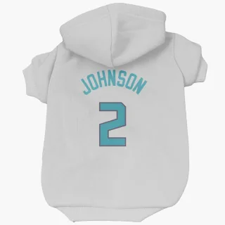 Charlotte Hornets Larry Johnson White  Dog & Cat Pet Hoodie