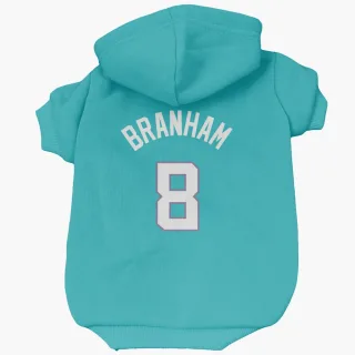 Charlotte Hornets Malaki Branham Teal  Dog & Cat Pet Hoodie