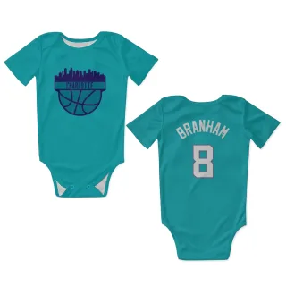 Charlotte Hornets Malaki Branham Teal  Newborn & Infant Bodysuit