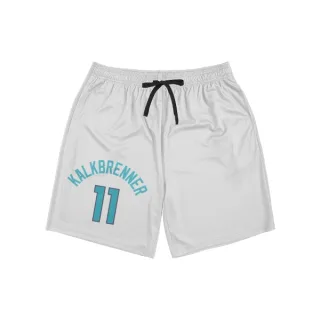 Charlotte Hornets Ryan Kalkbrenner White  Unisex Shorts