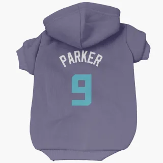 Charlotte Hornets Tony Parker Purple  Dog & Cat Pet Hoodie