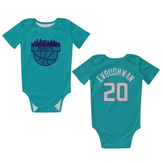 Charlotte Hornets Tosan Evbuomwan Teal  Newborn & Infant Bodysuit