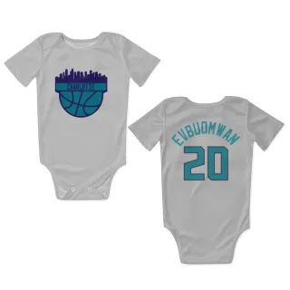 Charlotte Hornets Tosan Evbuomwan White  Newborn & Infant Bodysuit