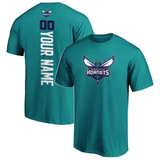Men's Charlotte Hornets Custom Teal Backer T-Shirt