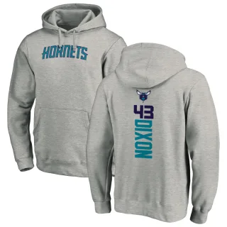 Men's Charlotte Hornets Eric Dixon Branded Ash Backer Pullover Hoodie
