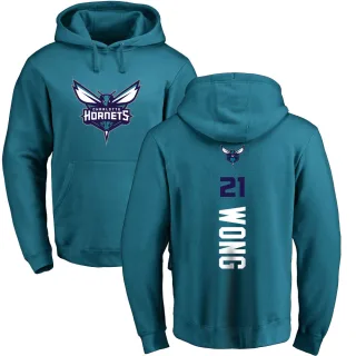 Men's Charlotte Hornets Isaiah Wong Teal Branded Backer Pullover Hoodie