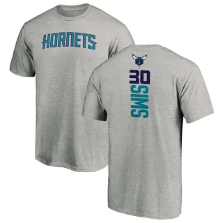 Men's Charlotte Hornets Jaylen Sims Ash Backer T-Shirt