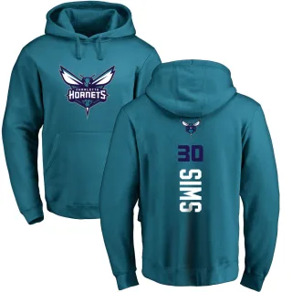 Men's Charlotte Hornets Jaylen Sims Teal Branded Backer Pullover Hoodie
