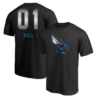 Men's Charlotte Hornets LaMelo Ball Black Midnight Mascot T-Shirt