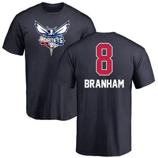 Men's Charlotte Hornets Malaki Branham Navy Name and Number Banner Wave T-Shirt