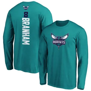 Men's Charlotte Hornets Malaki Branham Teal Backer Long Sleeve T-Shirt