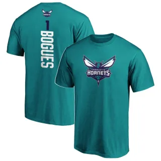 Men's Charlotte Hornets Muggsy Bogues Teal Backer T-Shirt