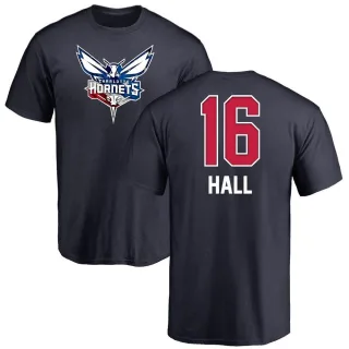 Men's Charlotte Hornets PJ Hall Navy Name and Number Banner Wave T-Shirt
