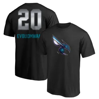 Men's Charlotte Hornets Tosan Evbuomwan Black Midnight Mascot T-Shirt