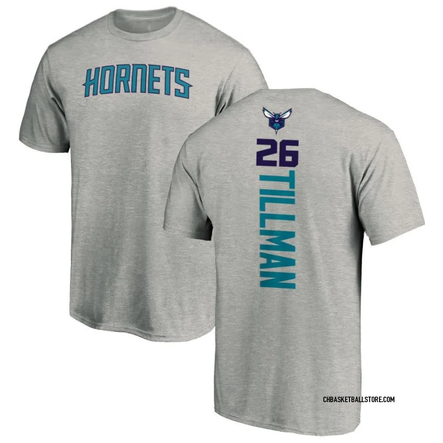 Men's Charlotte Hornets Xavier Tillman Ash Backer T-Shirt