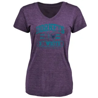 Women's Charlotte Hornets Coby White Purple Baseline T-Shirt