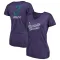 Women's Charlotte Hornets Coby White Purple Sideline V-Neck T-Shirt