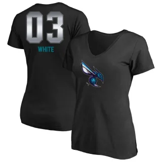 Women's Charlotte Hornets Coby White White Black Midnight Mascot T-Shirt