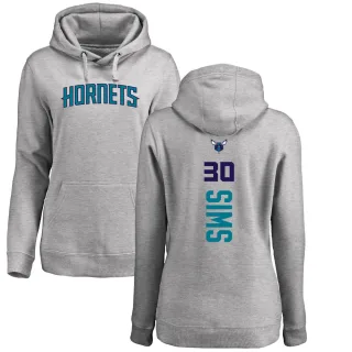 Women's Charlotte Hornets Jaylen Sims Branded Ash Backer Pullover Hoodie