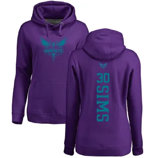 Women's Charlotte Hornets Jaylen Sims Purple Branded One Color Backer Pullover Hoodie