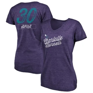 Women's Charlotte Hornets Jaylen Sims Purple Sideline V-Neck T-Shirt