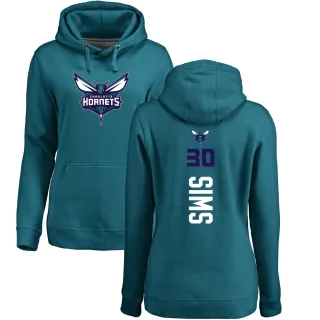 Women's Charlotte Hornets Jaylen Sims Teal Branded Backer Pullover Hoodie