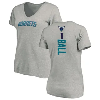 Women's Charlotte Hornets LaMelo Ball Ash Backer T-Shirt