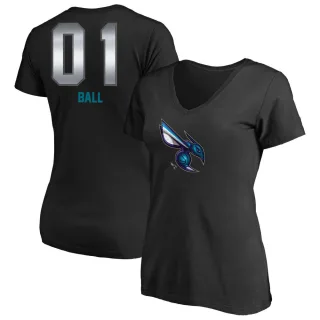 Women's Charlotte Hornets LaMelo Ball Black Midnight Mascot T-Shirt