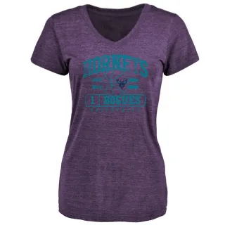 Women's Charlotte Hornets Muggsy Bogues Purple Baseline T-Shirt